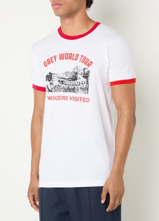 Obey 7 Wonders T-shirt met logoprint