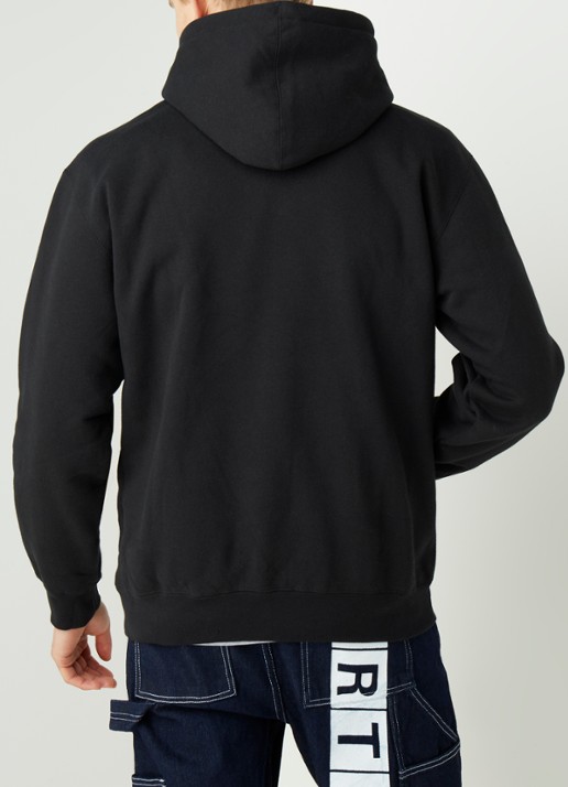 Obey All eyez hoodie met logopatch - achterkant 2 zwart