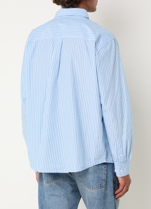 Obey Billy regular fit overhemd met print - achterkant 4 blauw