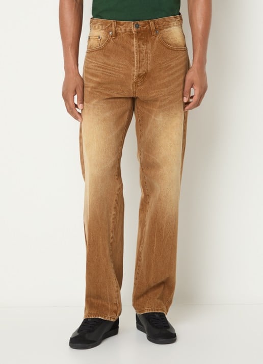Obey Boxcar straight leg jeans met medium wassing