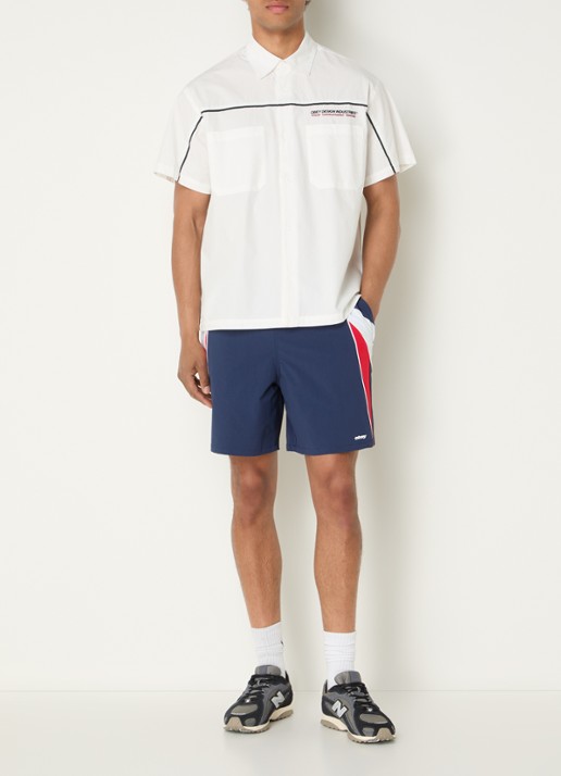 Obey Camber regular fit overhemd met borstzak - voorkant 4 wit