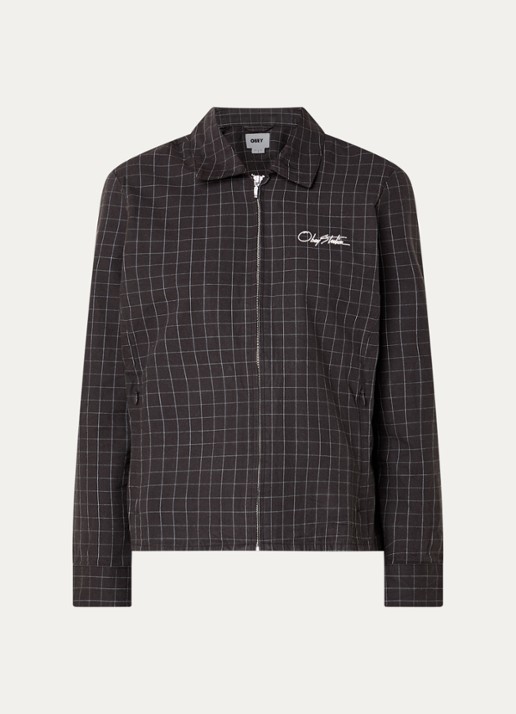Obey Dana jack met ritszakken - voorkant 2 antraciet