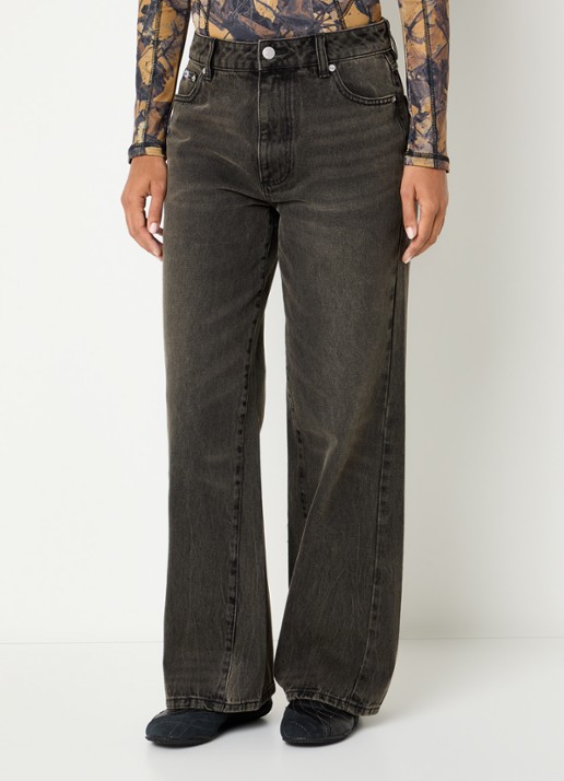 Obey Elara high waist wide fit jeans met gekleurde wassing