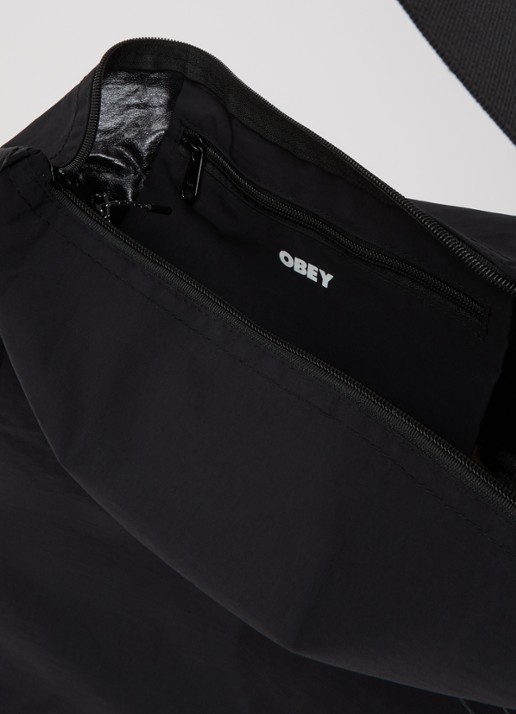 Obey Explorer crossbodytas met logo - detail 2 zwart