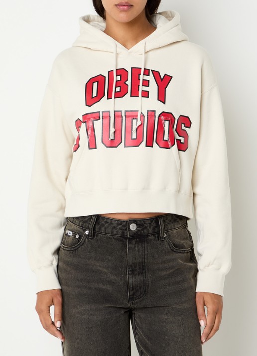 Obey Fijngebreide trui met logo