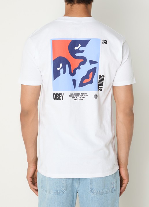 Obey Icon 89 T-shirt met logo- en backprint