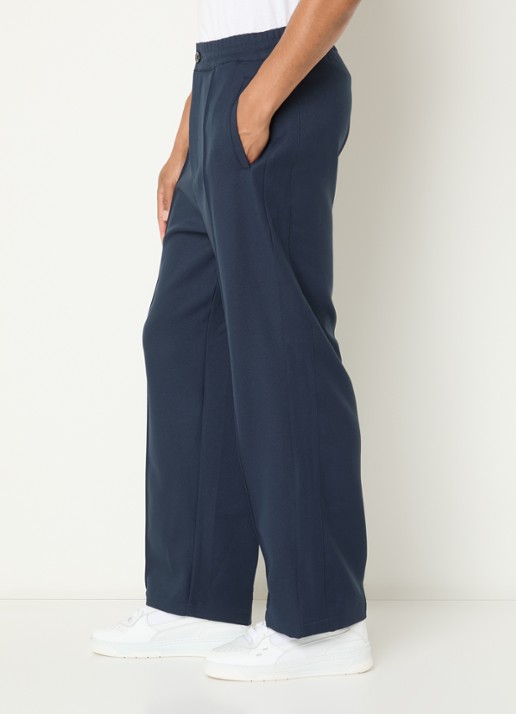 Obey Loose fit pantalon met steekzakken - detail 2 donkerblauw