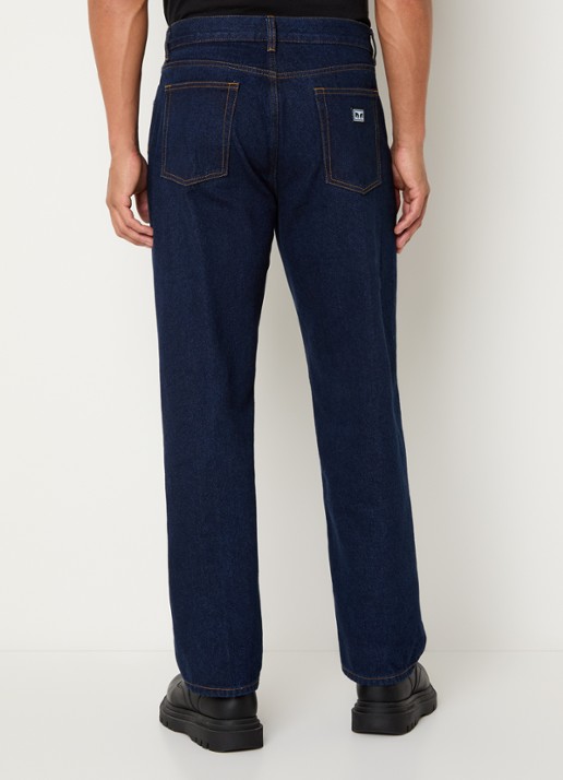 Obey Mid waist straight leg jeans met donkere wassing - achterkant 5 indigo