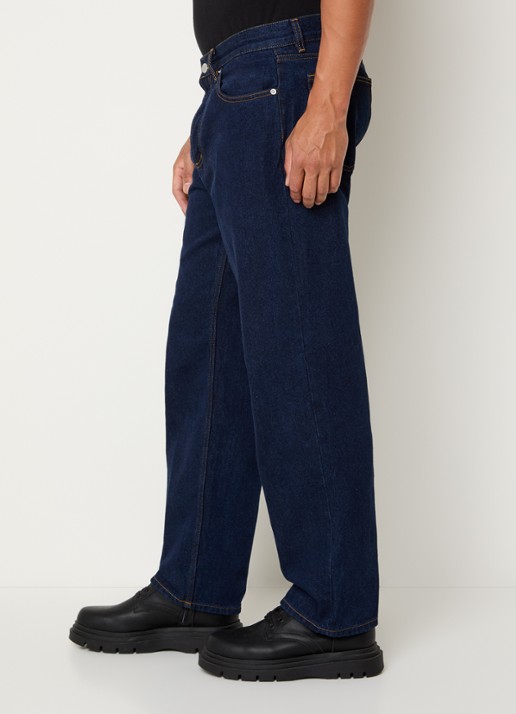 Obey Mid waist straight leg jeans met donkere wassing - detail 2 indigo