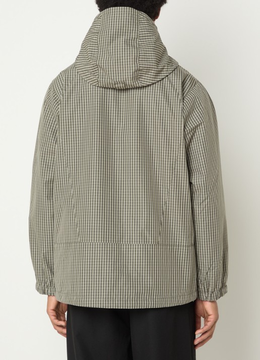 Obey Obsidian windjack met ruitdessin - achterkant 2 legergroen