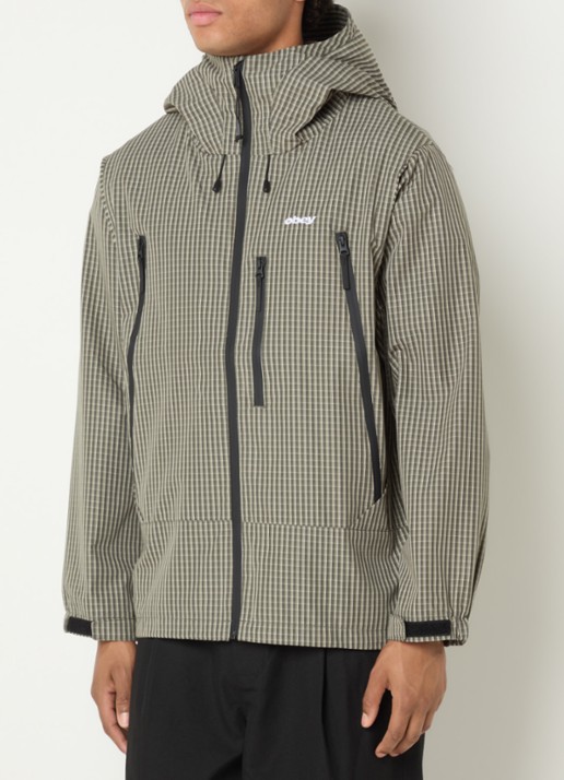 Obey Obsidian windjack met ruitdessin