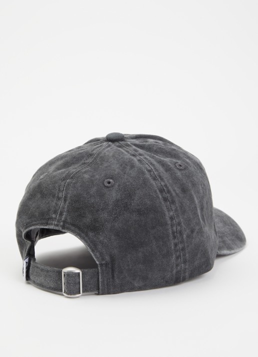 Obey Pet van denim met logoborduring - detail 2 antraciet