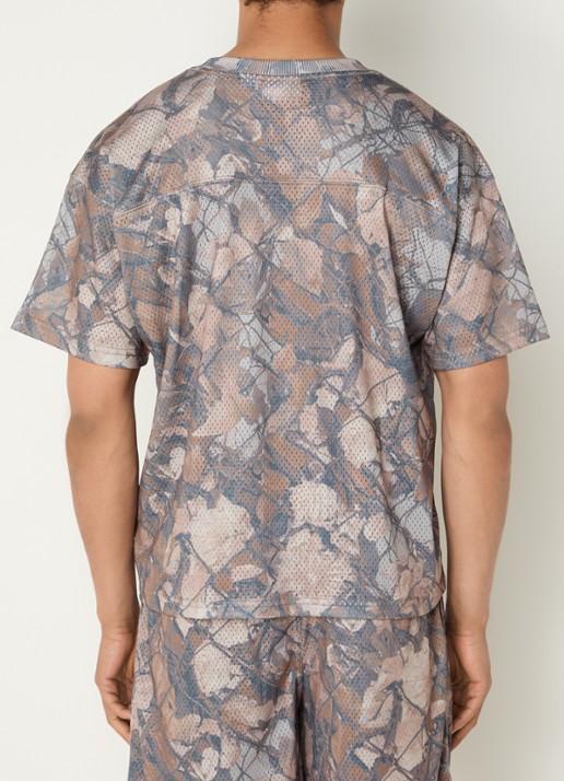 Obey Practice T-shirt met camouflageprint - achterkant beige