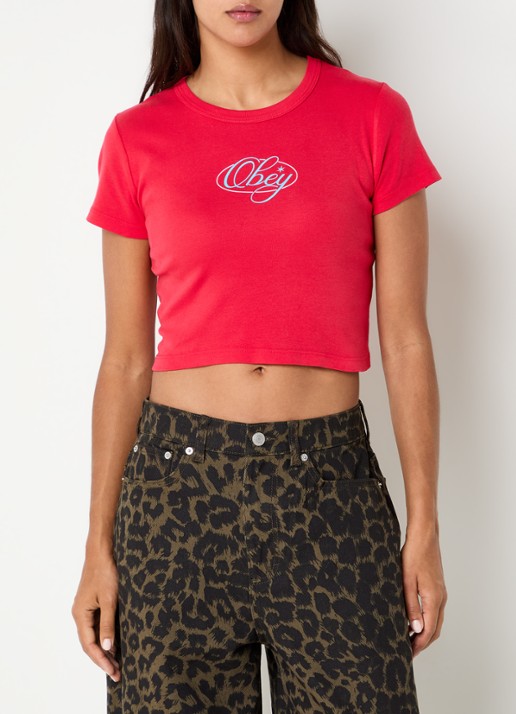 Obey Scripty T-shirt met logo