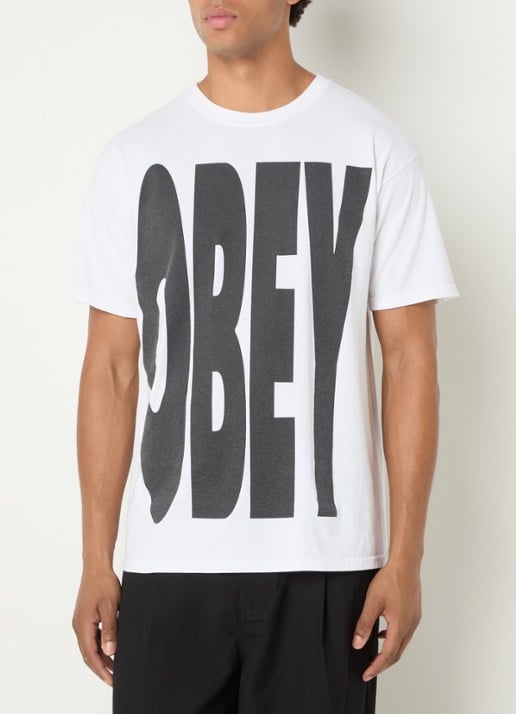 Obey T-shirt met logoprint