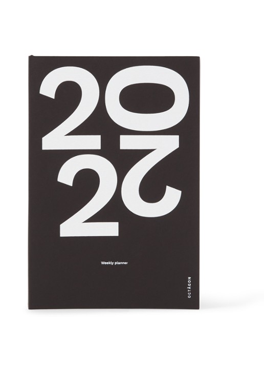 OCTÀGON DESIGN A5 Weekly Planner 2022 - voorkant zwart