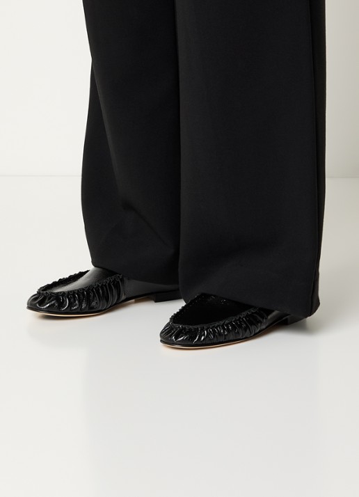 Odare Elena loafer van leer met lakfinish - voorkant 6 zwart