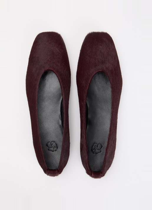 Odare Ibiza Venice ballerina van leer met lakfinish - detail 3 rood