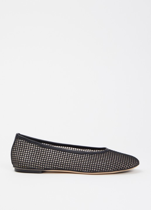 Odare Nora ballerina van mesh met details van leer
