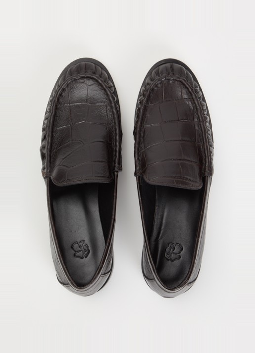 Odare Rudi loafer van leer  - detail 4 donkerbruin
