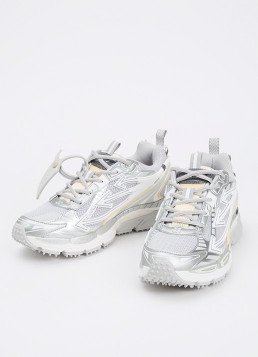 Off-White Be Right Back sneaker met mesh details - detail 2 zilver