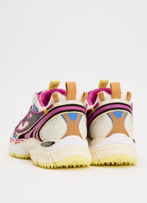 Off-White Be Right Back sneaker met mesh details - achterkant fuchsia