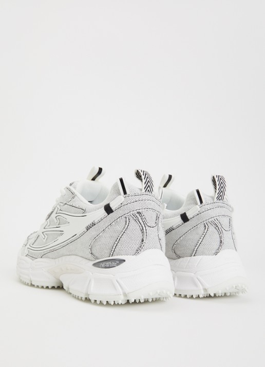 Off-White Be Right Back sneaker van denim - achterkant 6 wit