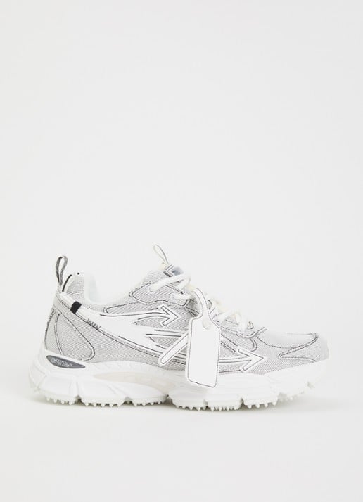 Off-White Be Right Back sneaker van denim - voorkant wit