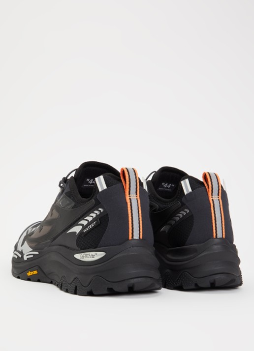 Off-White Be Right Back Trail sneaker van mesh met metallic details - achterkant 5 zwart