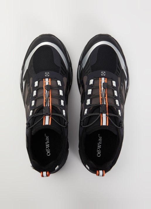 Off-White Be Right Back Trail sneaker van mesh met metallic details - detail 2 zwart