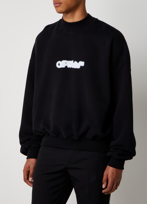 Off-White Blurr sweater met logoprint - detail 2 zwart