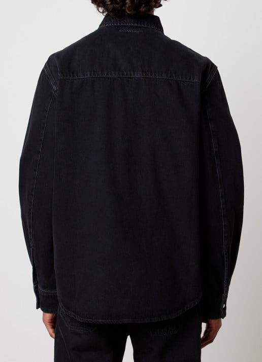 Off-White Bookish comfort fit overhemd van denim - achterkant zwart