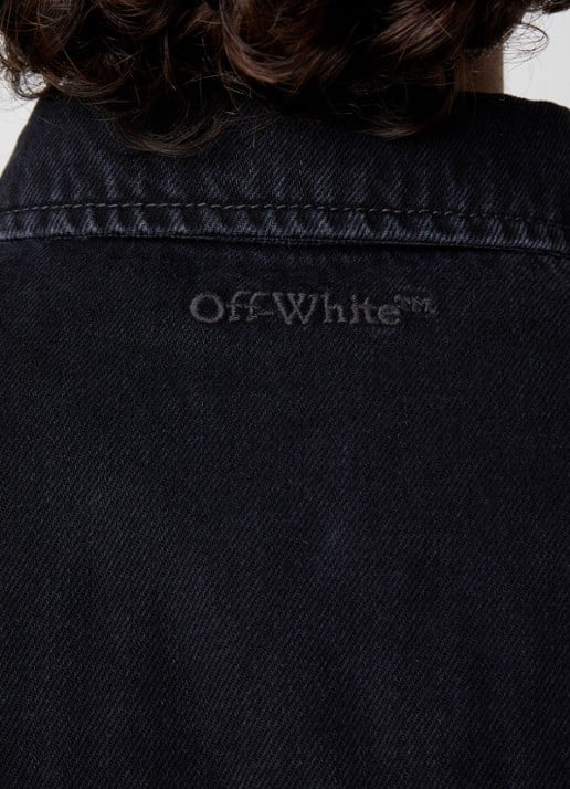 Off-White Bookish comfort fit overhemd van denim - detail 5 zwart