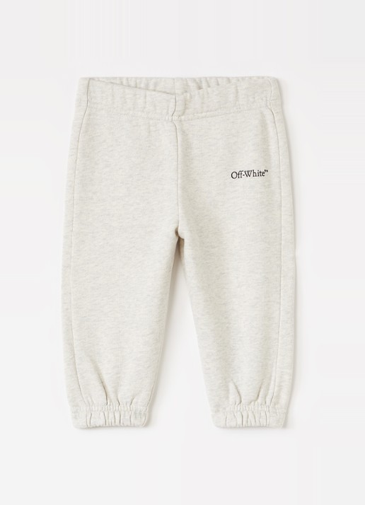 Off-White Bookish joggingbroek met logo - voorkant 2 grijsmele