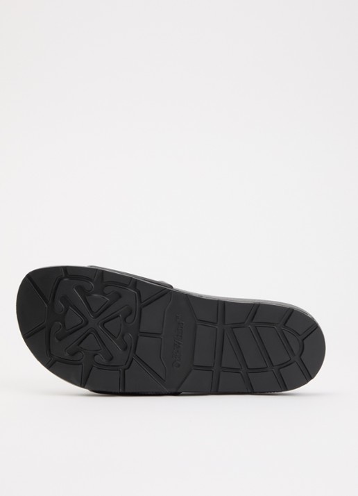 Off-White Bookish slipper met logo - detail 5 zwart
