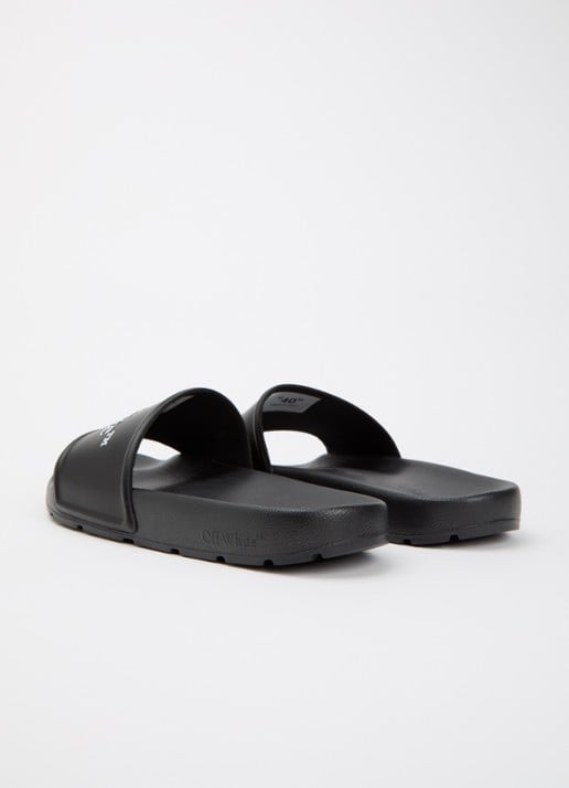 Off-White Bookish slipper met logo - achterkant 6 zwart