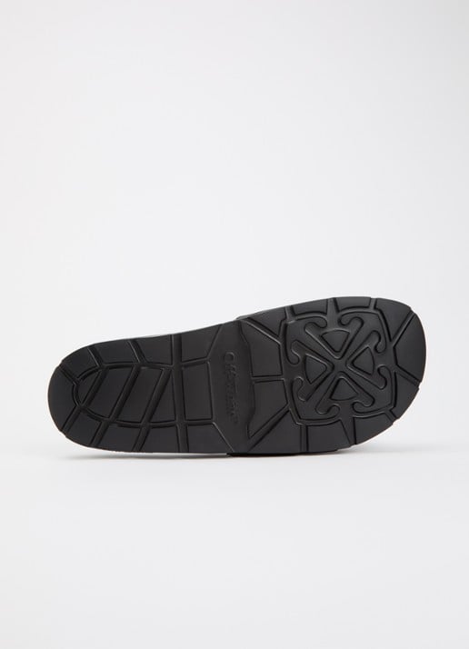 Off-White Bookish slipper met logo - detail 4 zwart