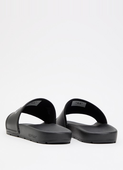 Off-White Bookish slipper met logo - achterkant 6 zwart