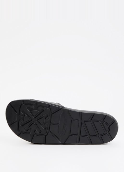 Off-White Bookish slipper met logo - detail 4 zwart