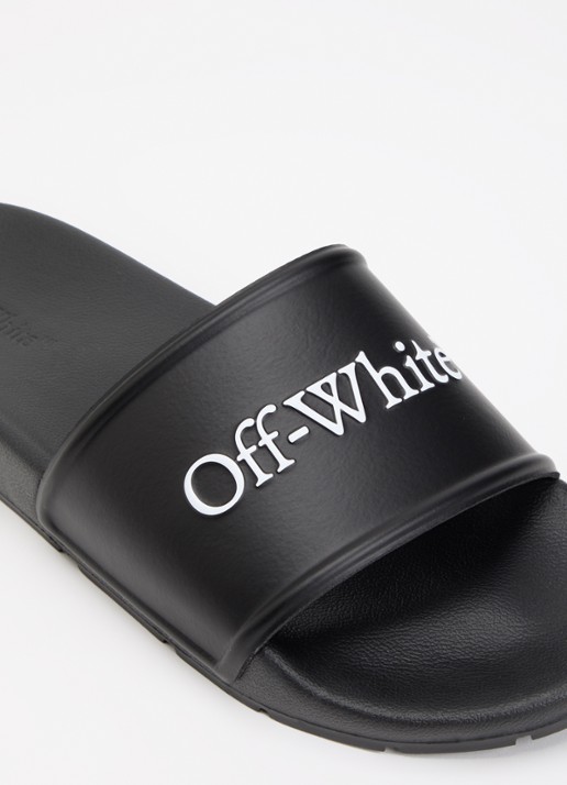 Off-White Bookish slipper met logo - detail 5 zwart