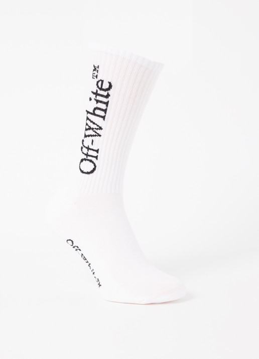 Off-White Bookish sokken met logo - voorkant 2 wit