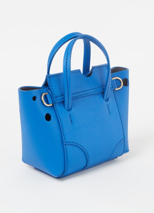 Off-White Burrow 16 handtas van kalfsleer - achterkant blauw