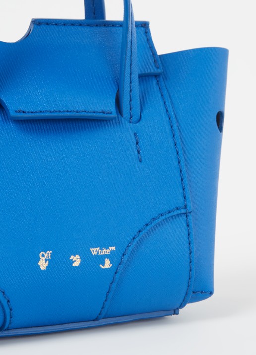 Off-White Burrow 16 handtas van kalfsleer - detail 6 blauw
