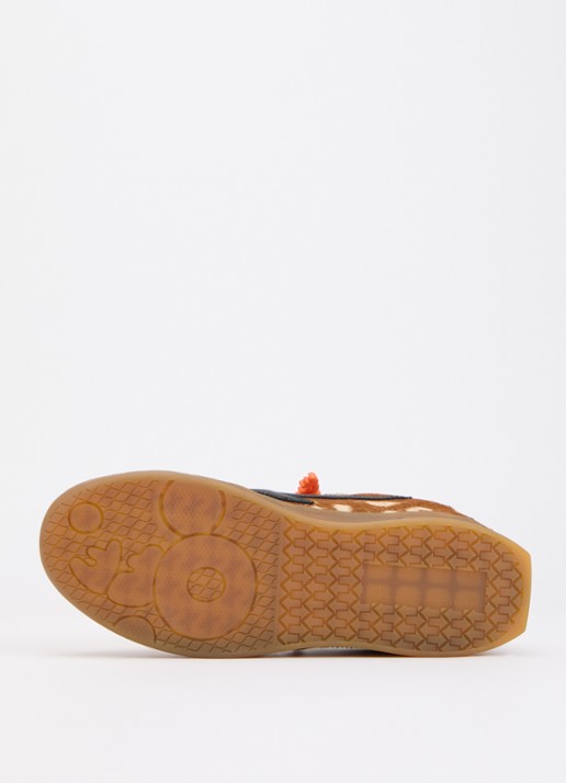 Off-White End Of Play sneaker van leer met ponyhair - detail 5 bruin
