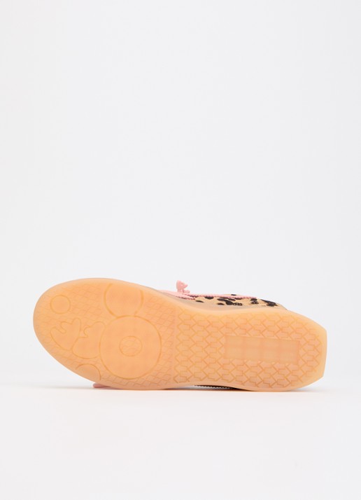Off-White End Of Play sneaker van leer met ponyhair - detail 3 camel