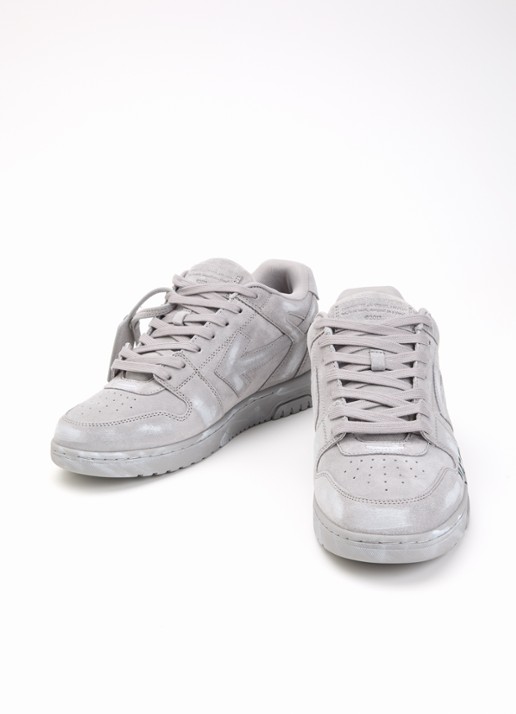 Off-White For Walking sneaker van suède - detail 2 grijs
