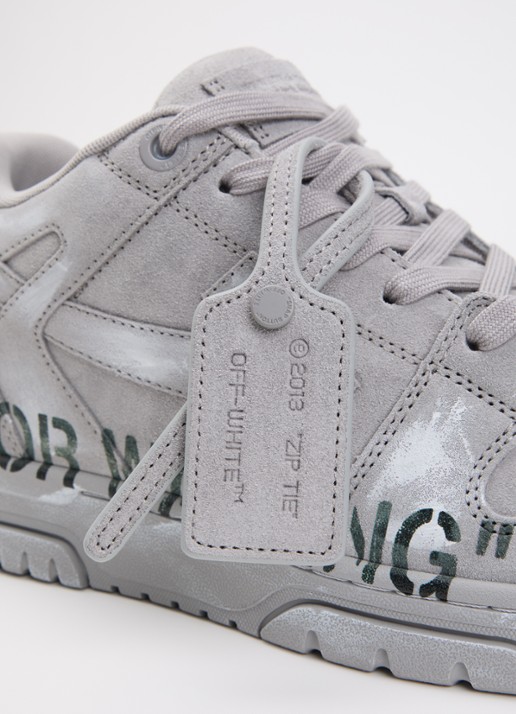 Off-White For Walking sneaker van suède - detail 5 grijs
