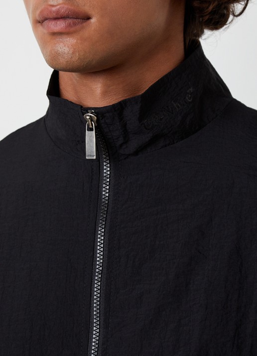 Off-White Glossy arrow jack met backprint en steekzakken - detail 5 zwart