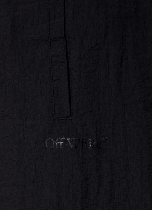 Off-White Glossy arrow wide fit broek met steekzakken - detail 3 zwart