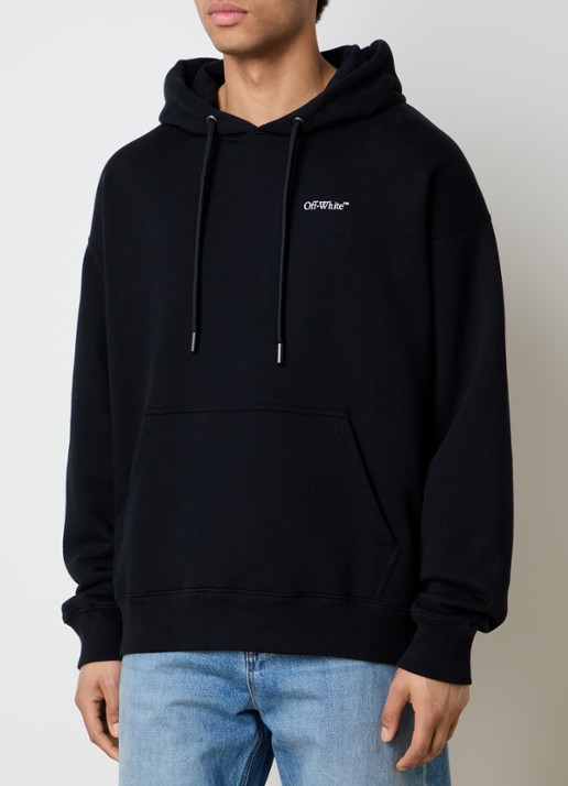 Off-White Half Arrow hoodie met logo- en backprint - achterkant zwart